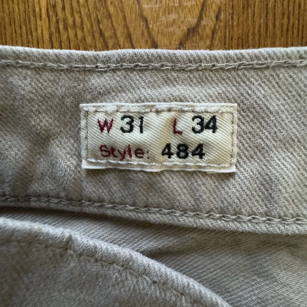 J Crew Khaki Men's‎ 484 Slim Fit Straight Leg Denim Stretch Jeans Size 31x34